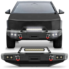 POFENZE Front Bumper for 2024 2025 2026 Tesla Cybertruck