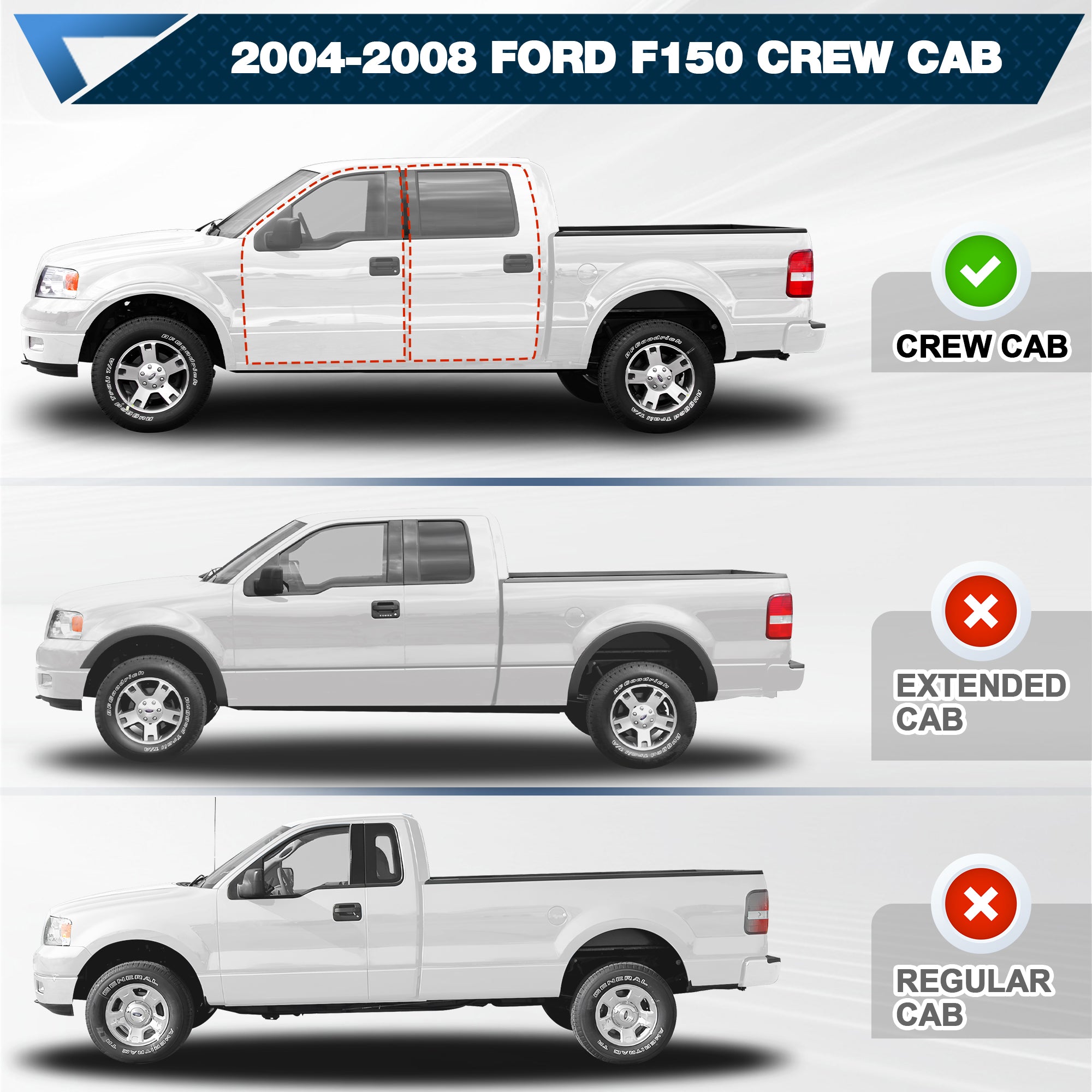 POFENZE Running Boards for Ford F150 Truck Running Boards Step for F150 2004-2008