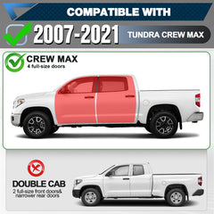 POFENZE Running Boards for 2007-2021 Toyota Tundra CrewMax, Wide 3-Step Side Steps