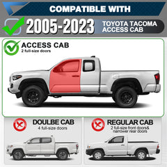 POFENZE Running Boards for 2005-2023 Toyota Tacoma Access Cab, Drop Step Side Steps
