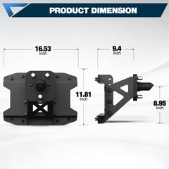 POFENZE Spare Tire Carrier for 2019-2026 Jeep Wrangler JL JLU, Adjustable 1.38" Lift Bracket