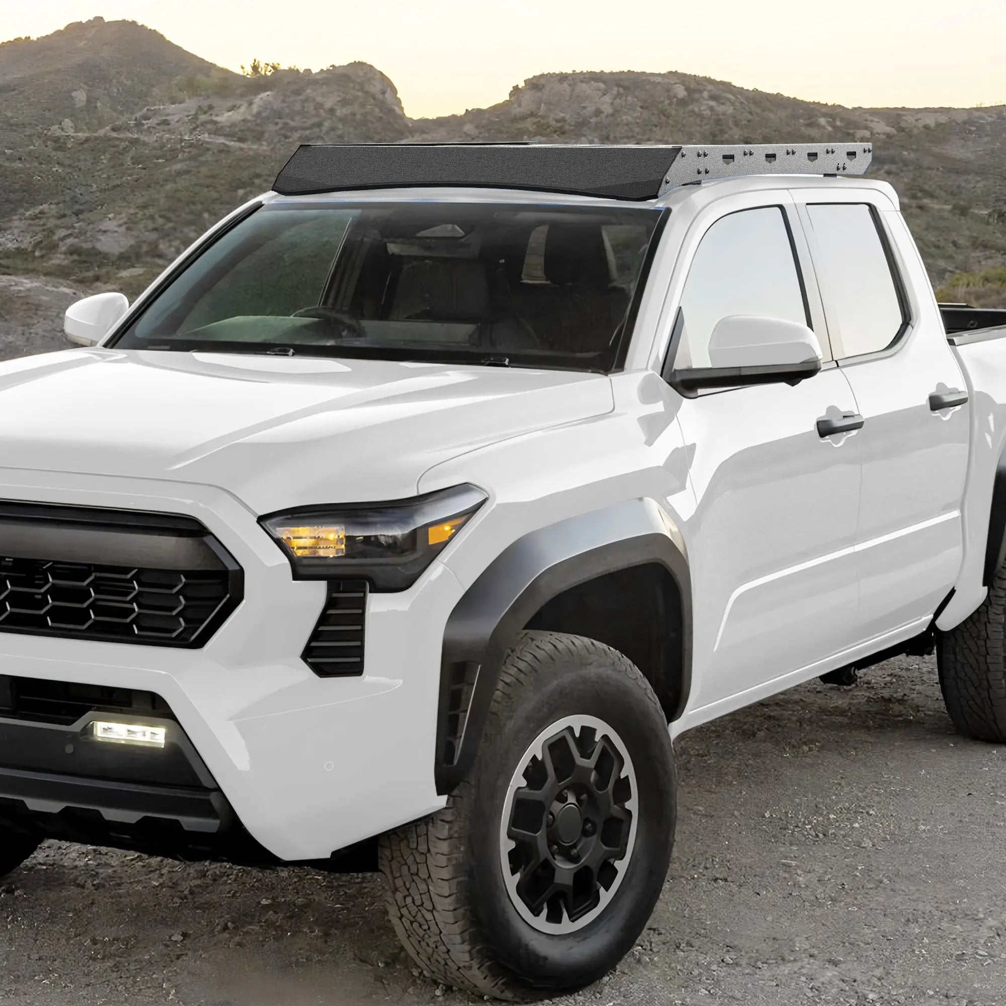 2024-2025 Toyota Tacoma Roof Rack Double Cab Crew Cab（4 Doors Cargo Carriers Luggage Storage Heavy Duty Basket Holder Carbon Steel Cross Bars POFENZE