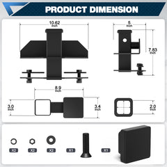 POFENZE 2-Inch Trailer Hitch Receiver for 2013-2018 Ram 1500 & 2019-2024 Ram 1500 Classic