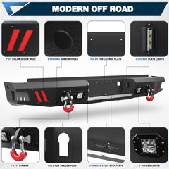Truck Rear Bumper Fit Chevy Silverado 1500 / GMC Sierra 1500 (2007-2013)