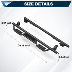 POFENZE Running Boards for 2005-2023 Toyota Tacoma Access Cab, Drop Step Side Steps