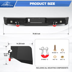 Rear Bumper Full Width for 2007-2013 Tundra