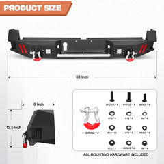 Rear Bumper Fit Toyota Tacoma 3rd Gen 2016 2017 2018 2019 2020 2021 2022 2023