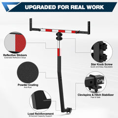 POFENZE Truck Bed Extender Hitch Mount, 2-in-1 Adjustable Extension Rack, 800 lbs Capacity