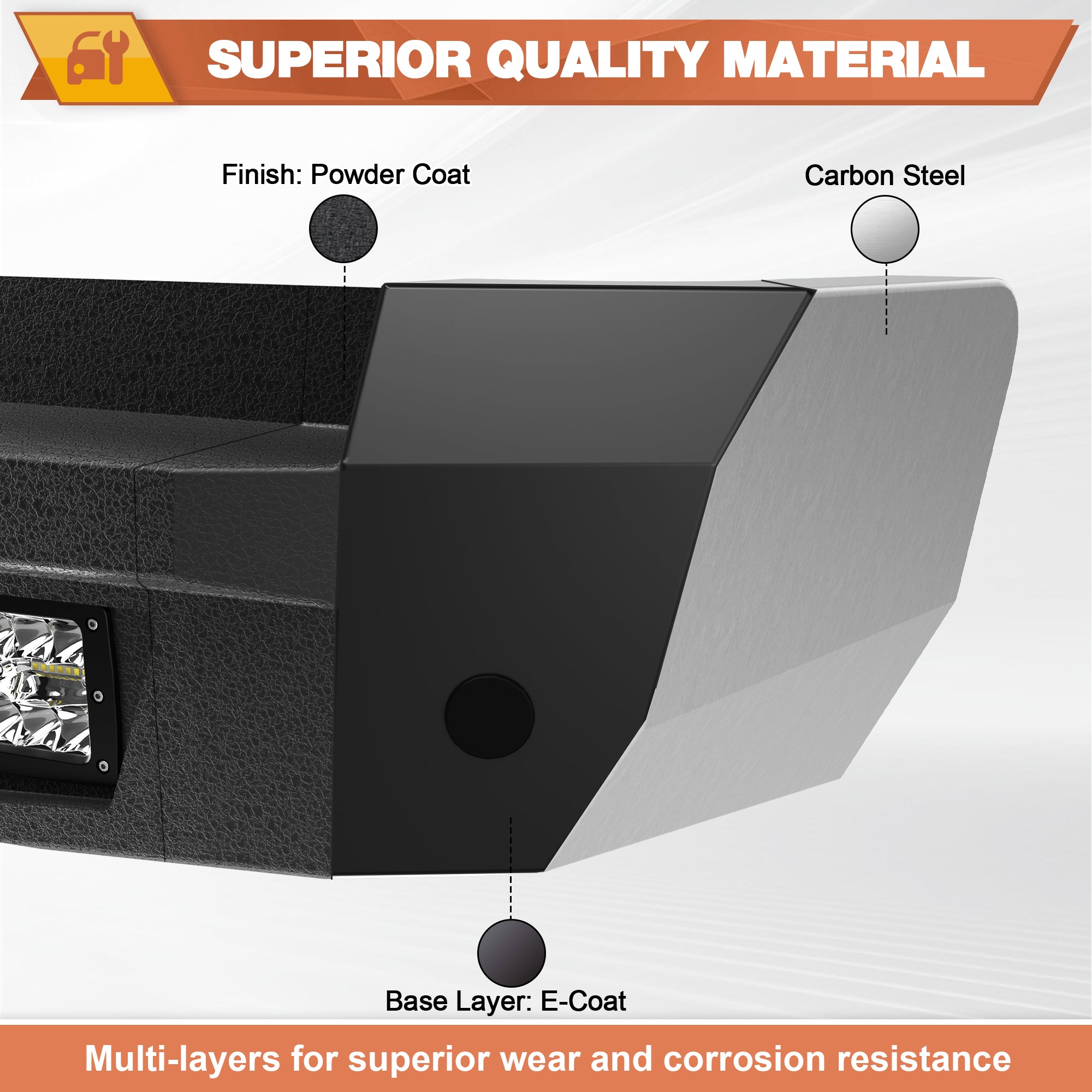 Rear Bumper Compatible with Ram 1500 2021-2024 Textured Black Pickup Truck Bumper for Ram 1500