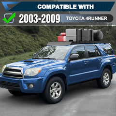 4Runner Full Length Roof Rack for 2003-2009 Toyota 4Runner Overlanding Rooftop Crossbar Cargo Basket Carrier - POFENZE