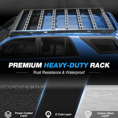 4Runner Full Length Roof Rack for 2003-2009 Toyota 4Runner Overlanding Rooftop Crossbar Cargo Basket Carrier - POFENZE