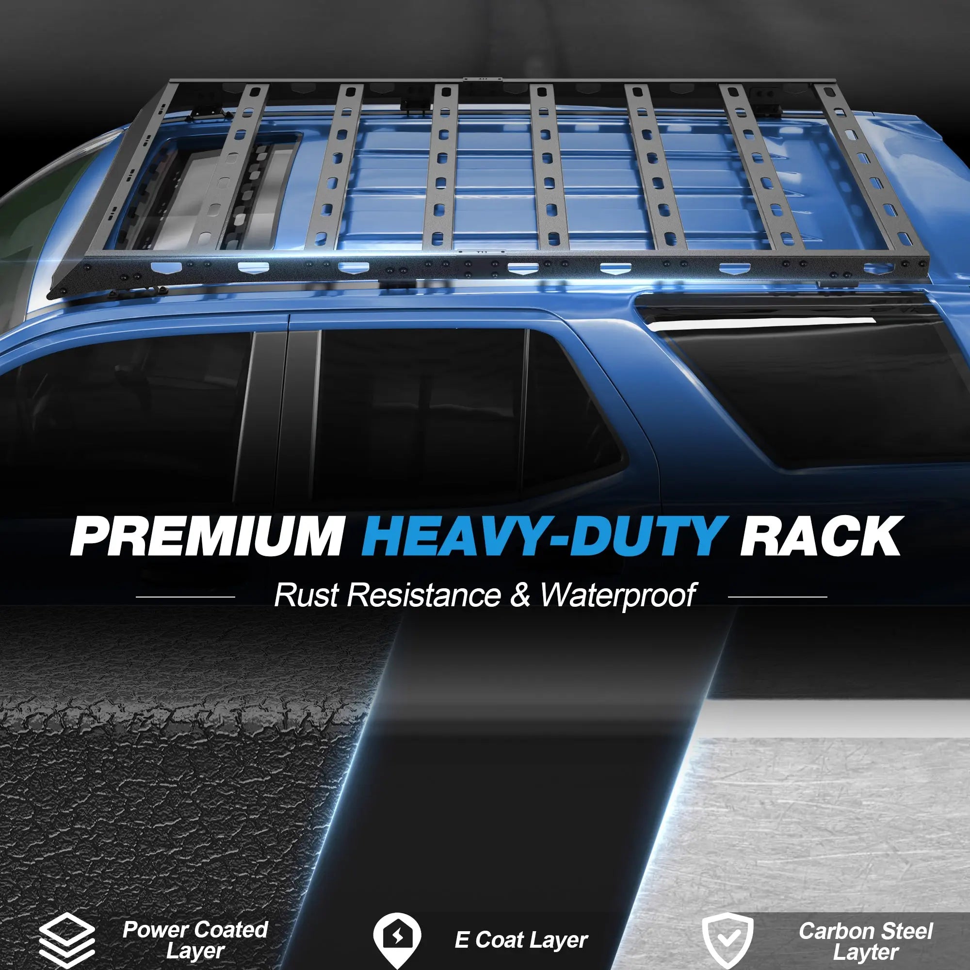 Toyota 4Runner Roof Rack for 2025 2026 Toyota 4Runner 6th Gen Overlanding Full Length Rooftop Crossbar Cargo Basket Carrier 