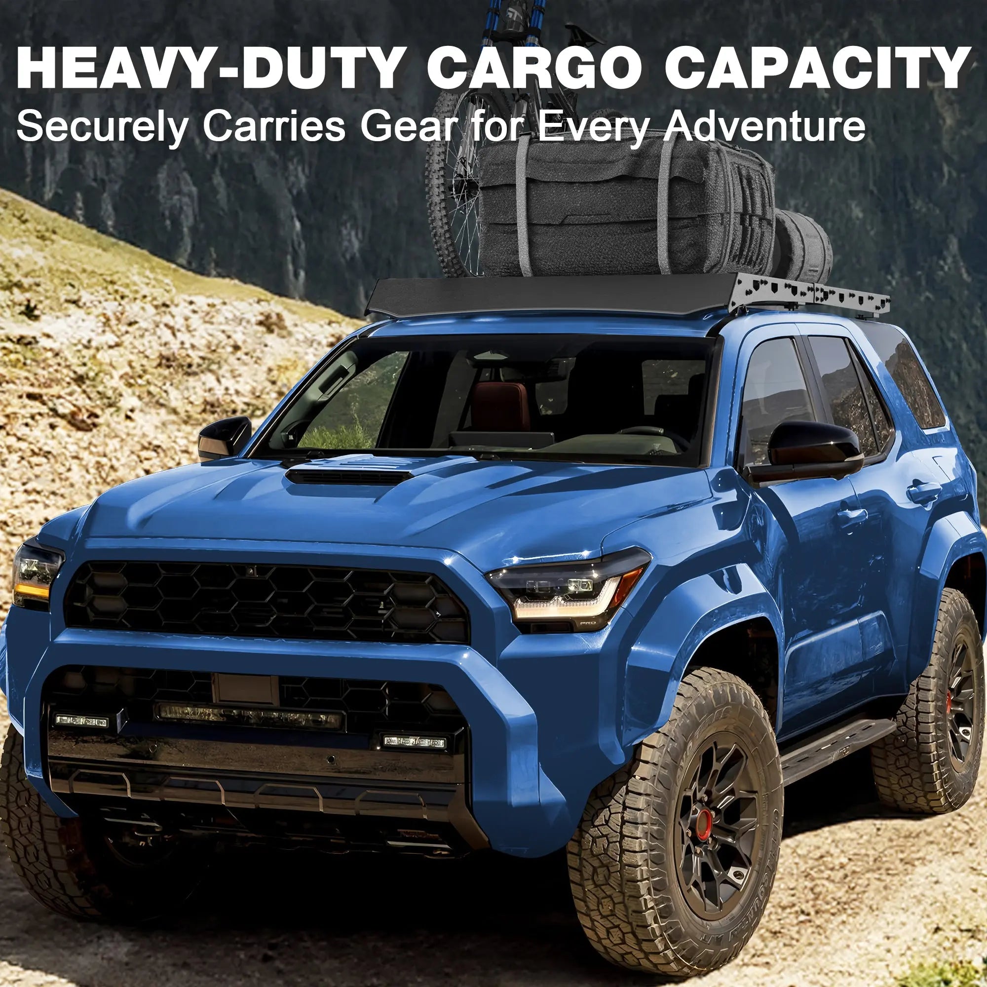 Toyota 4Runner Roof Rack for 2025 2026 Toyota 4Runner 6th Gen Overlanding Full Length Rooftop Crossbar Cargo Basket Carrier 