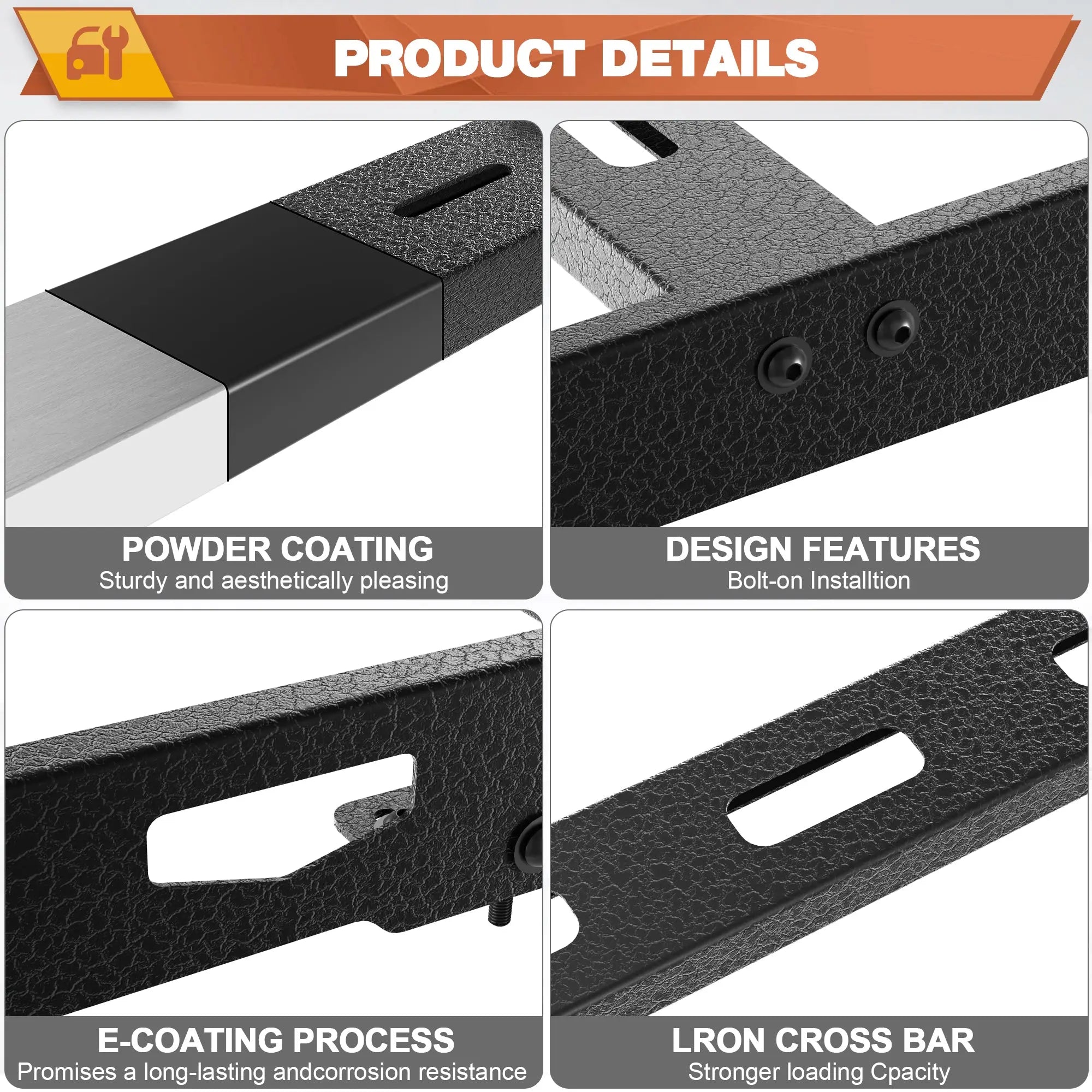4Runner Roof Rack Fit for 2010-2024 Toyota 4Runner 5 Gen Double Cab Crew Cab（4 Doors Only） Heavy Duty Basket Cargo Carriers Luggage Storage Holder Carbon Steel Cross Bars POFENZE