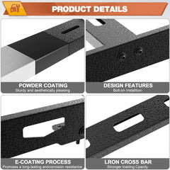 4Runner Roof Rack Fit for 2010-2024 Toyota 4Runner 5 Gen Double Cab Crew Cab（4 Doors Only） Heavy Duty Basket Cargo Carriers Luggage Storage Holder Carbon Steel Cross Bars POFENZE