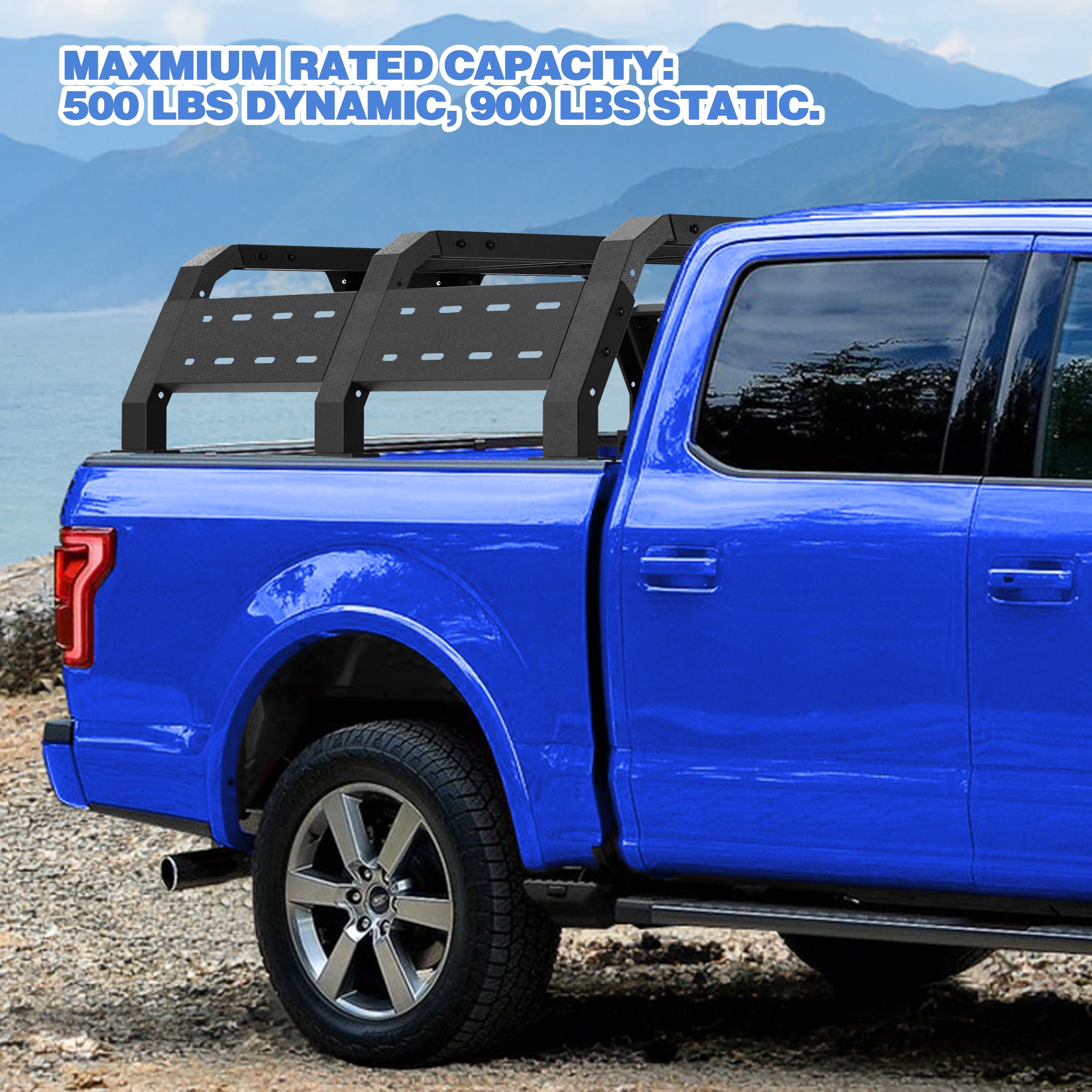 Truck Rack for Full-Size Trucks 17.3'' Bed Rack Without Bed Rails Overlanding Rack for 2002-2022 Dodge Ram 1500, 2014-2022 Chevy Silverado 1500, 2015-2022 Ford F-150, 2007-2013 Toyota Tundra