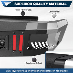 Rear Bumper Fit for Ford F-150 2009-2014, Textured Black Pickup Truck F150 Bumper (Excluding Raptor)