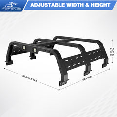 Truck Rack for Full-Size Trucks 17.3'' Bed Rack Without Bed Rails Overlanding Rack for 2002-2022 Dodge Ram 1500, 2014-2022 Chevy Silverado 1500, 2015-2022 Ford F-150, 2007-2013 Toyota Tundra