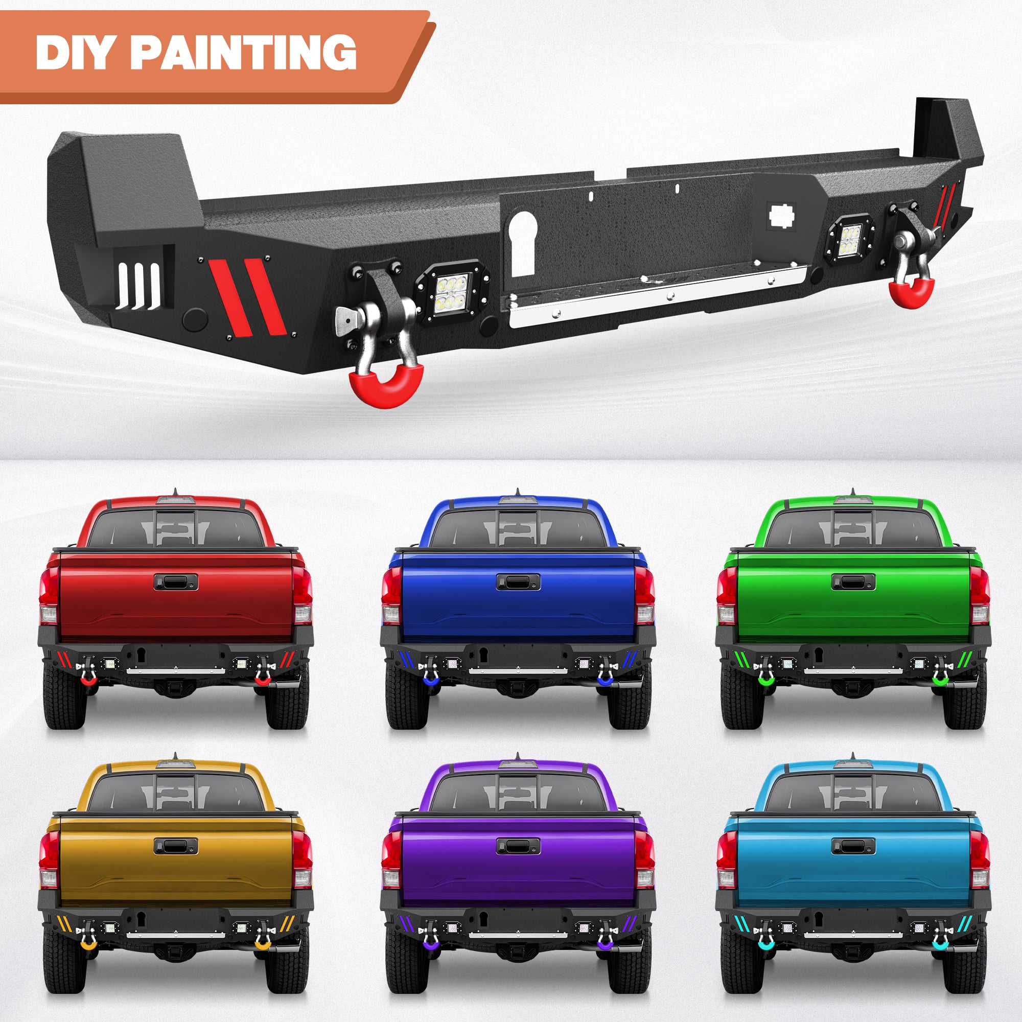Rear Bumper Fit Toyota Tacoma 3rd Gen 2016 2017 2018 2019 2020 2021 2022 2023