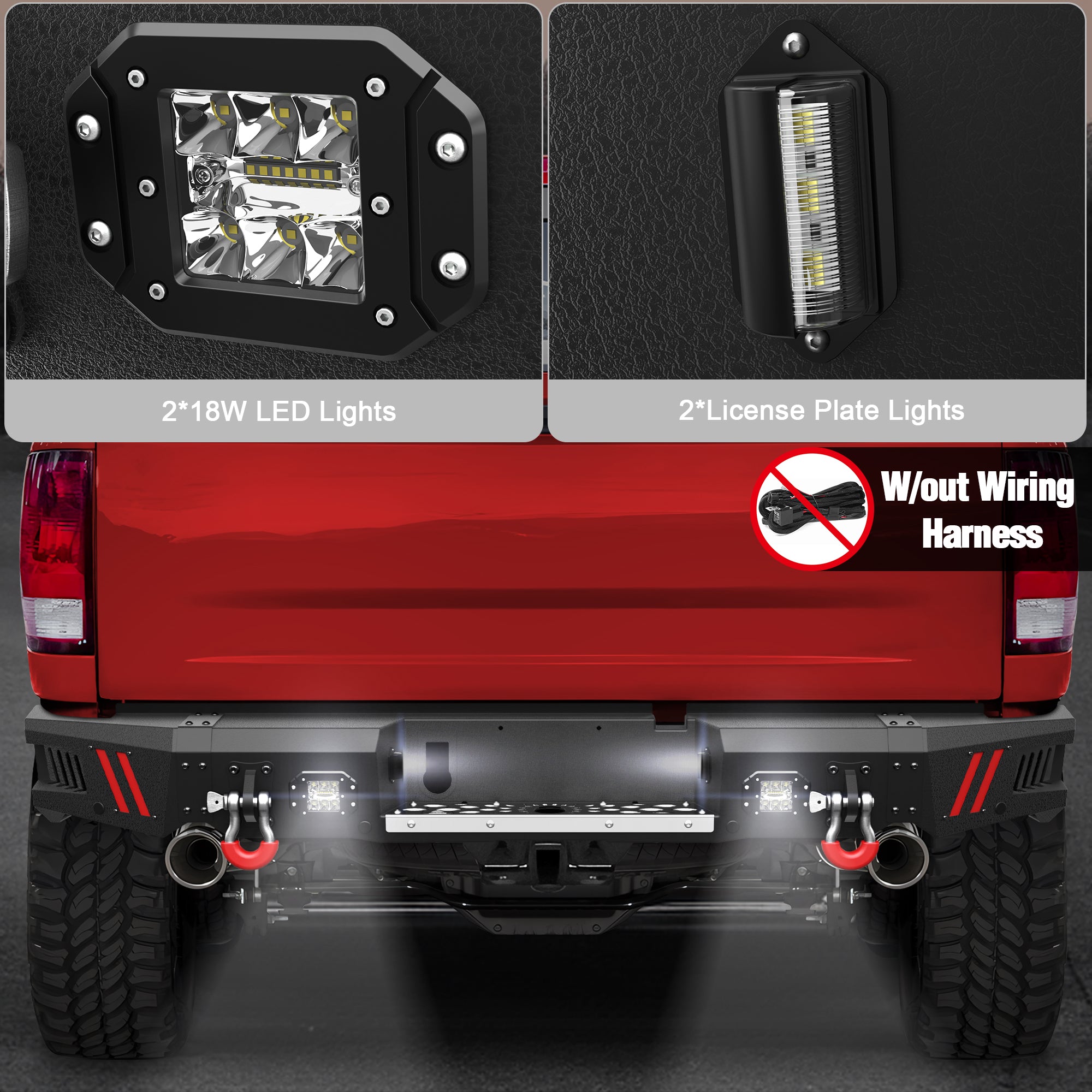Rear Bumper Compatible with Ram 1500 2009-2018 and Ram 1500 2019-2023 Classic