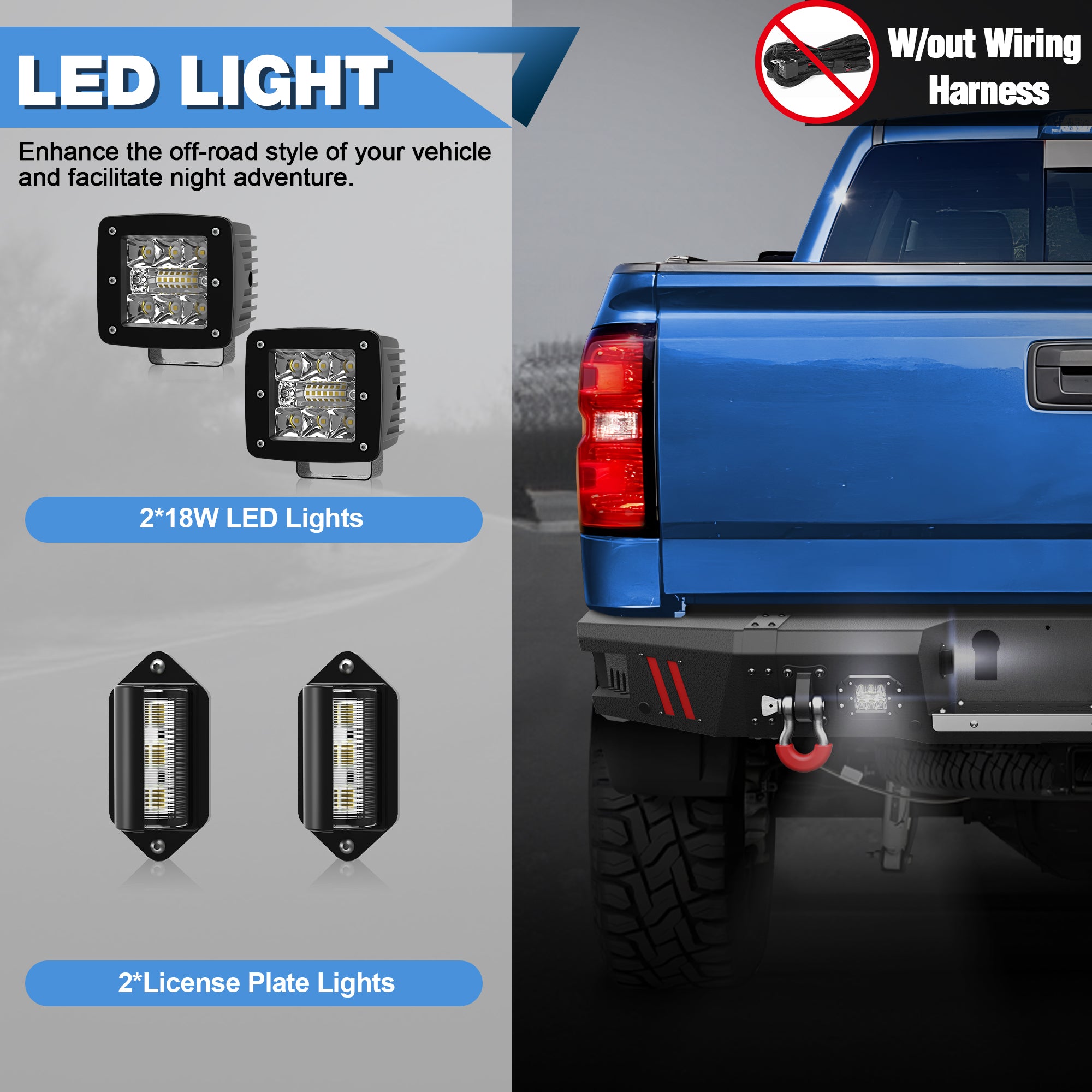 Rear Bumper Fit Chevy Silverado/GMC Sierra 2500/3500 HD 2015 2016 2017 2018 2019