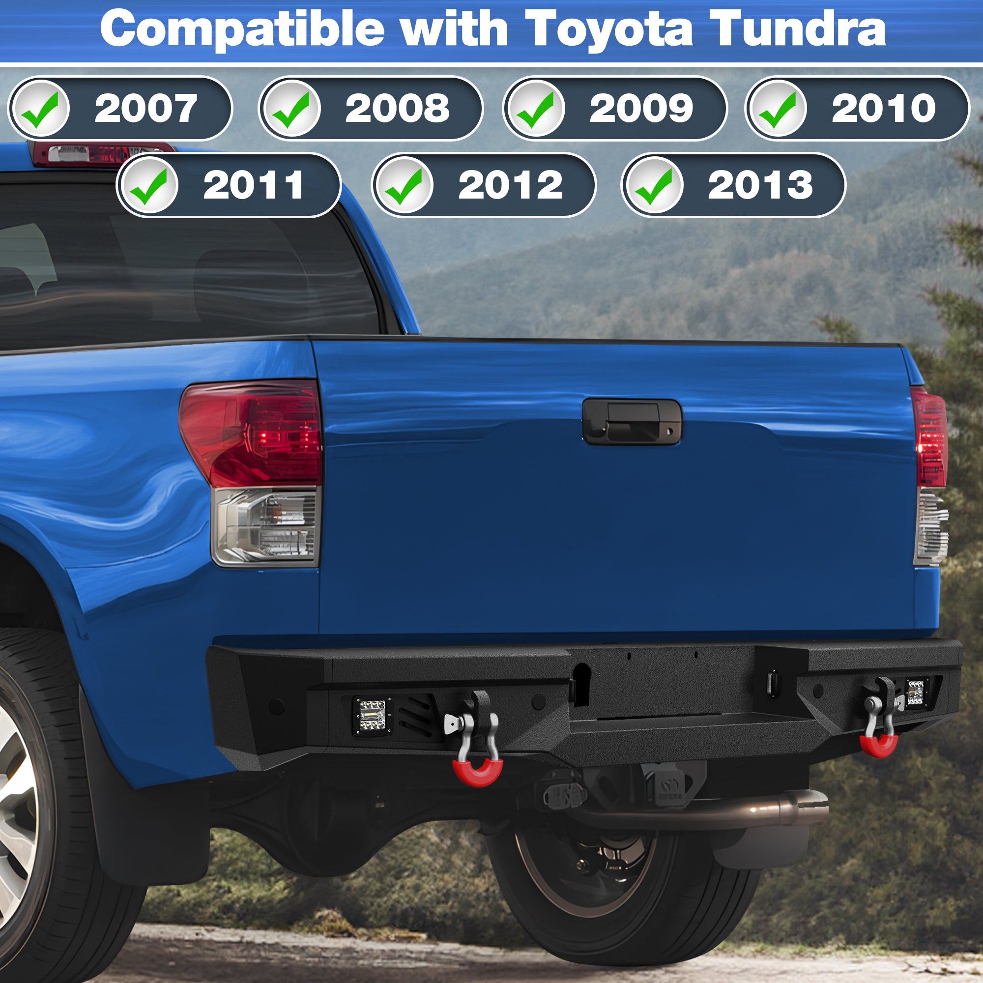 Rear Bumper Full Width for 2007-2013 Tundra