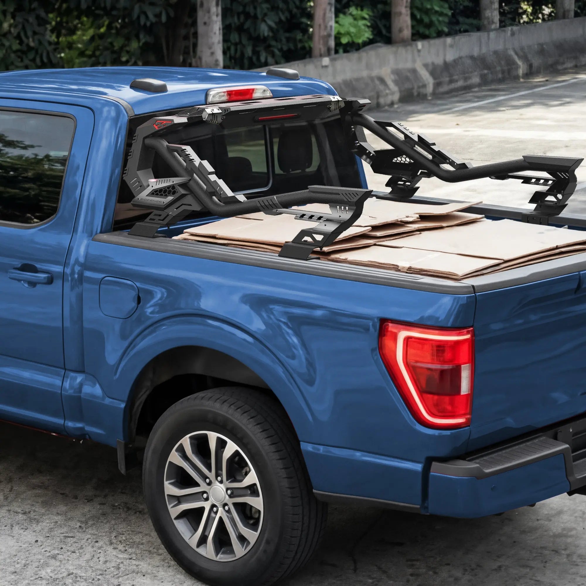 Adjustable Truck Roll Bar 59.84"–65.35" Heavy Duty Pickup Truck Roll Bar for Full Size Trucks POFENZE 