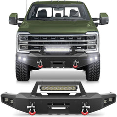 Aftermarket Truck Bumpers For 2023 2024 2025 Ford F250/F350/F450 Super Duty Front Bumper with Winch Plate - POFENZE