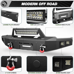 Aftermarket Truck Bumpers For 2023 2024 2025 Ford F250/F350/F450 Super Duty Front Bumper with Winch Plate - POFENZE