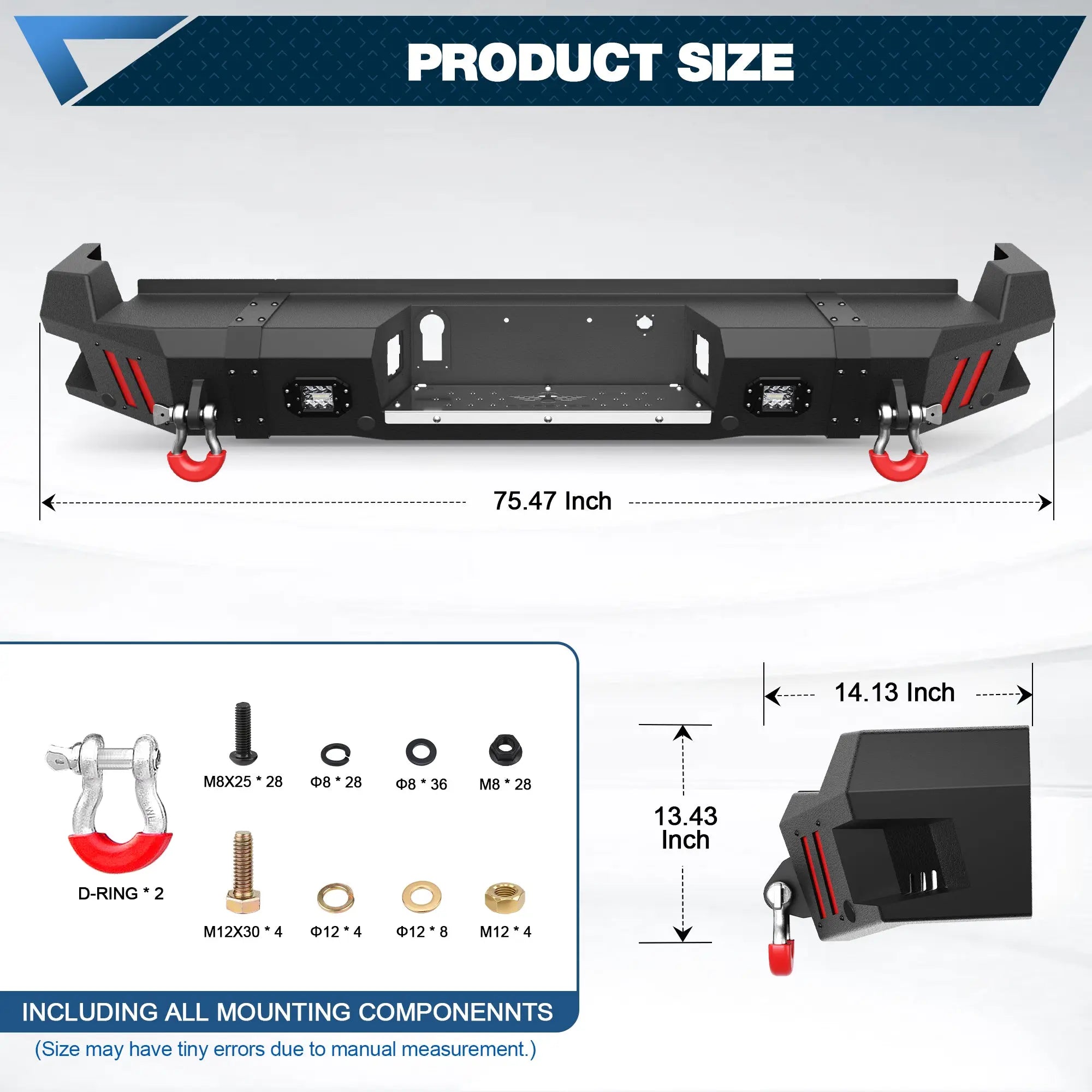 Aftermarket Truck Bumpers Rear Bumper for 2017-2025 Ford F250/F350/F450 - POFENZE