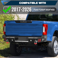 Aftermarket Truck Bumpers Rear Bumper for 2017-2026 Ford F250/F350/F450
