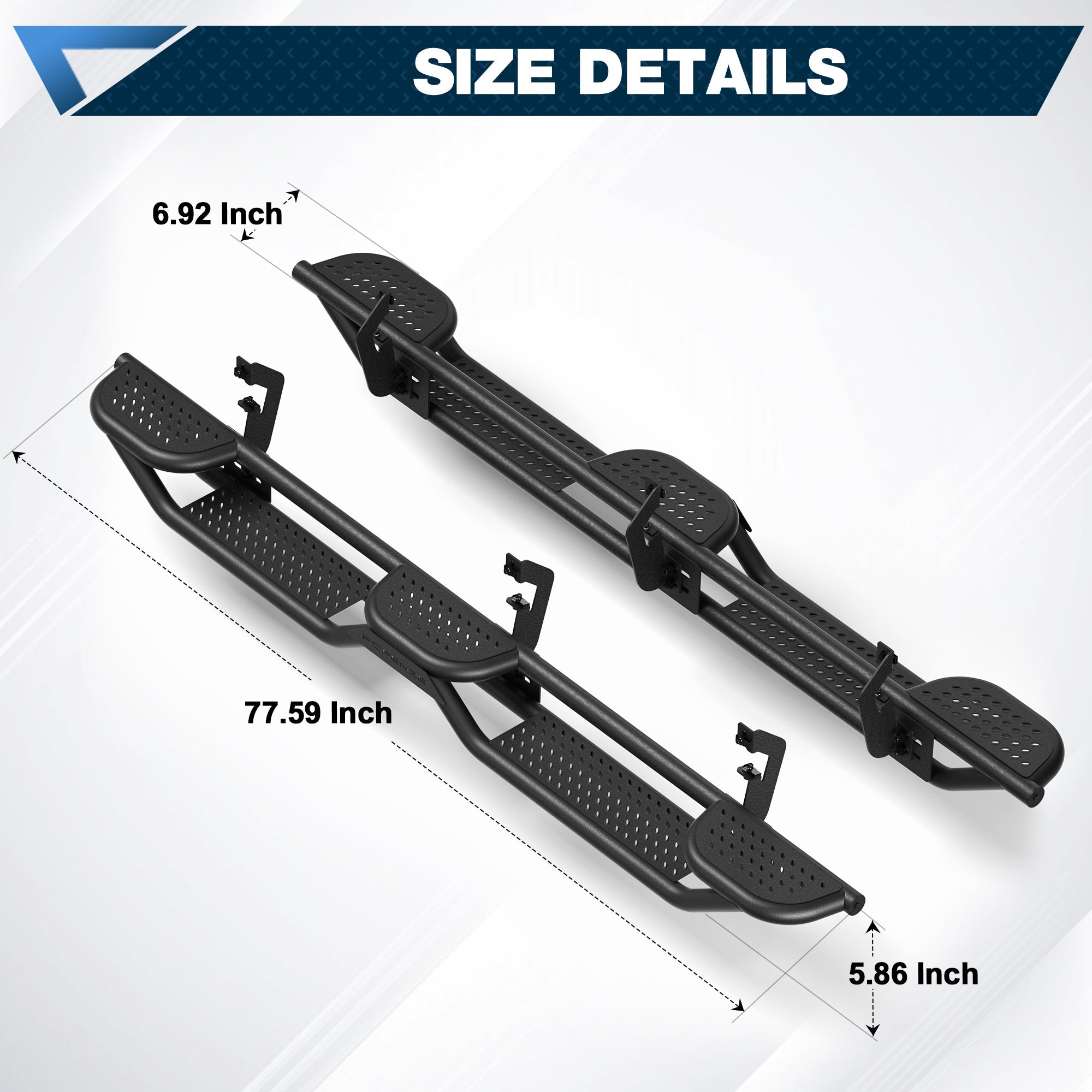 Chevy Silverado / GMC Sierra Running Boards | 2007-2018 1500 & 2007-2019 2500/3500 POFENZE 