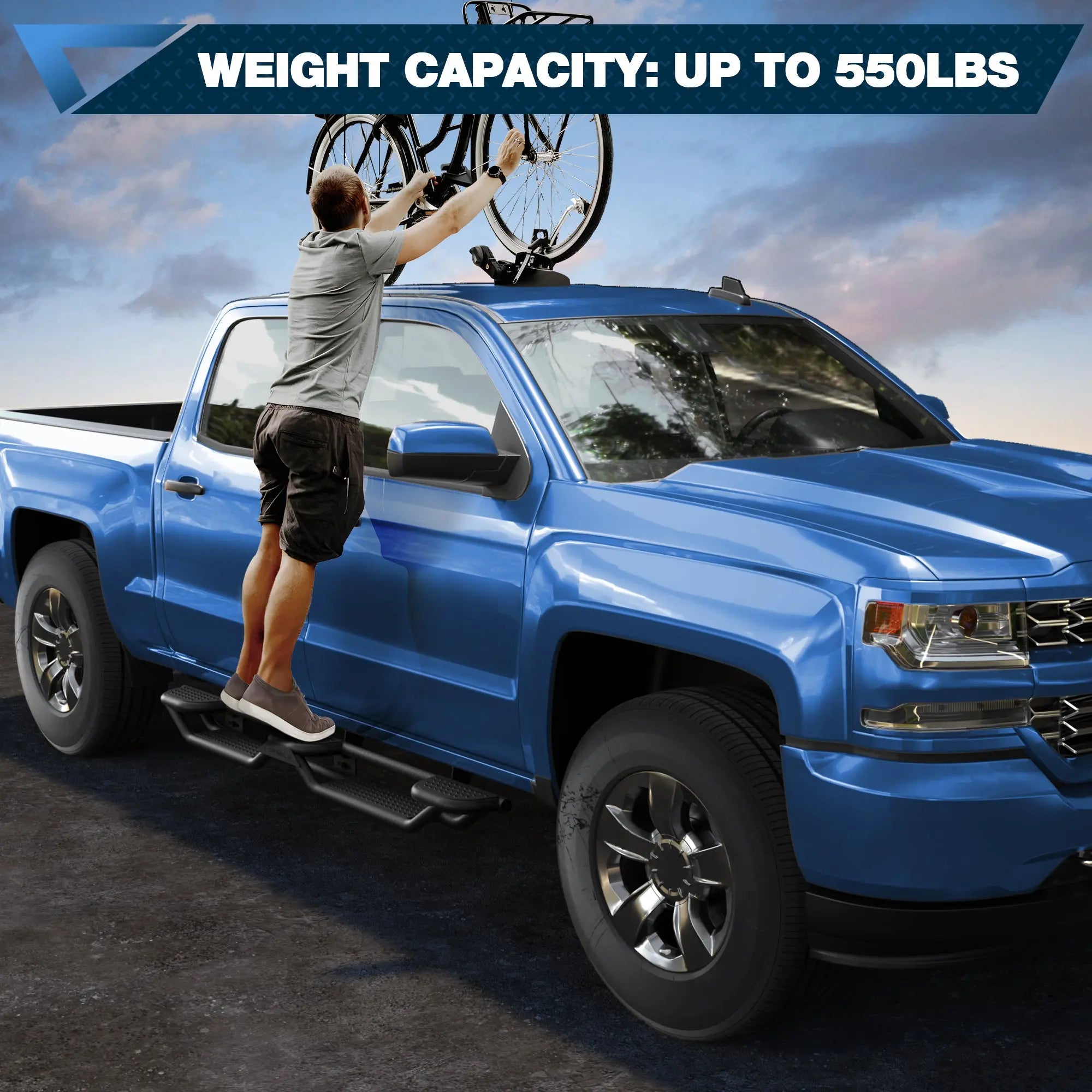 Chevy Silverado / GMC Sierra Running Boards | 2007-2018 1500 & 2007-2019 2500/3500 POFENZE 