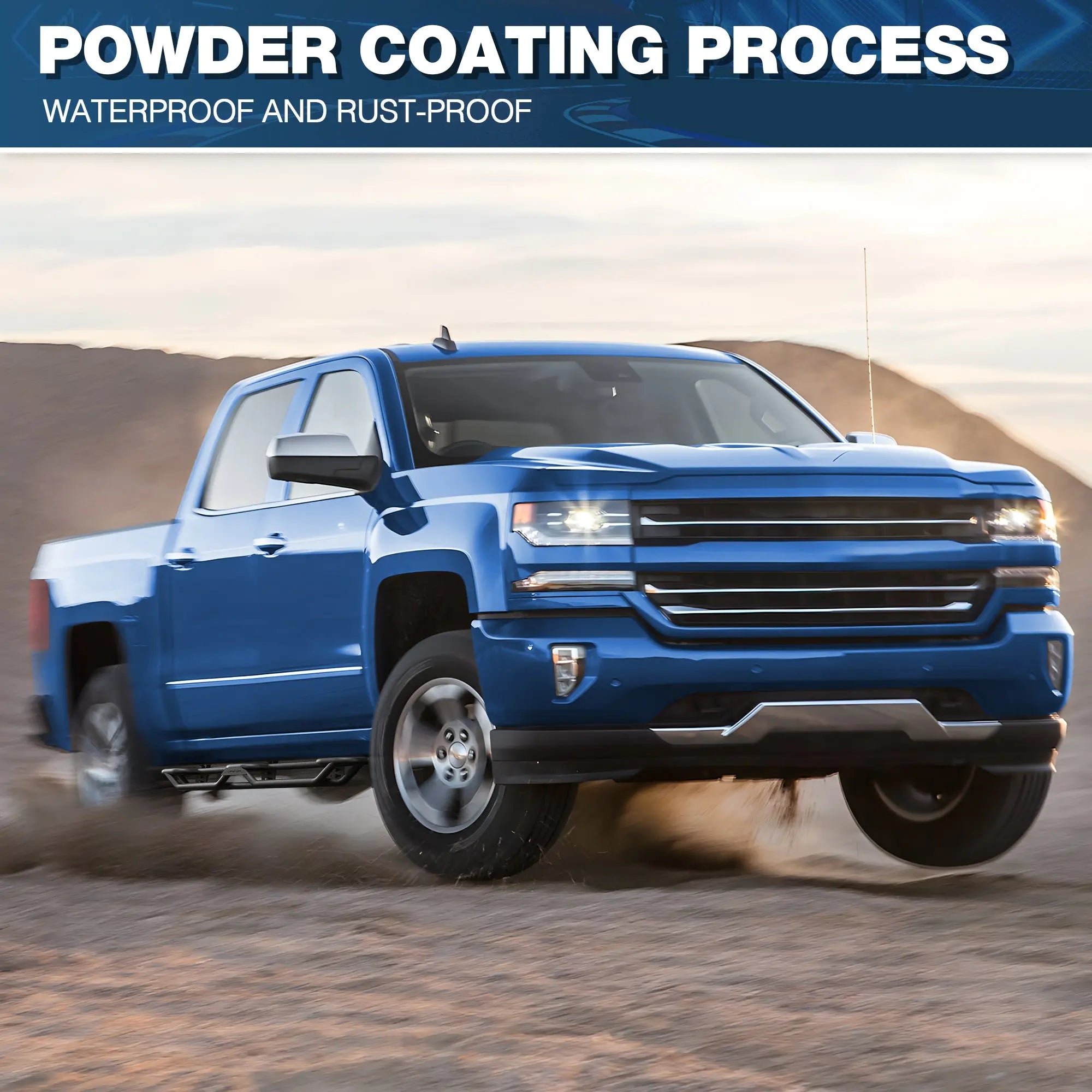 Chevy Silverado / GMC Sierra Running Boards | 2007-2018 1500 & 2007-2019 2500/3500 POFENZE 