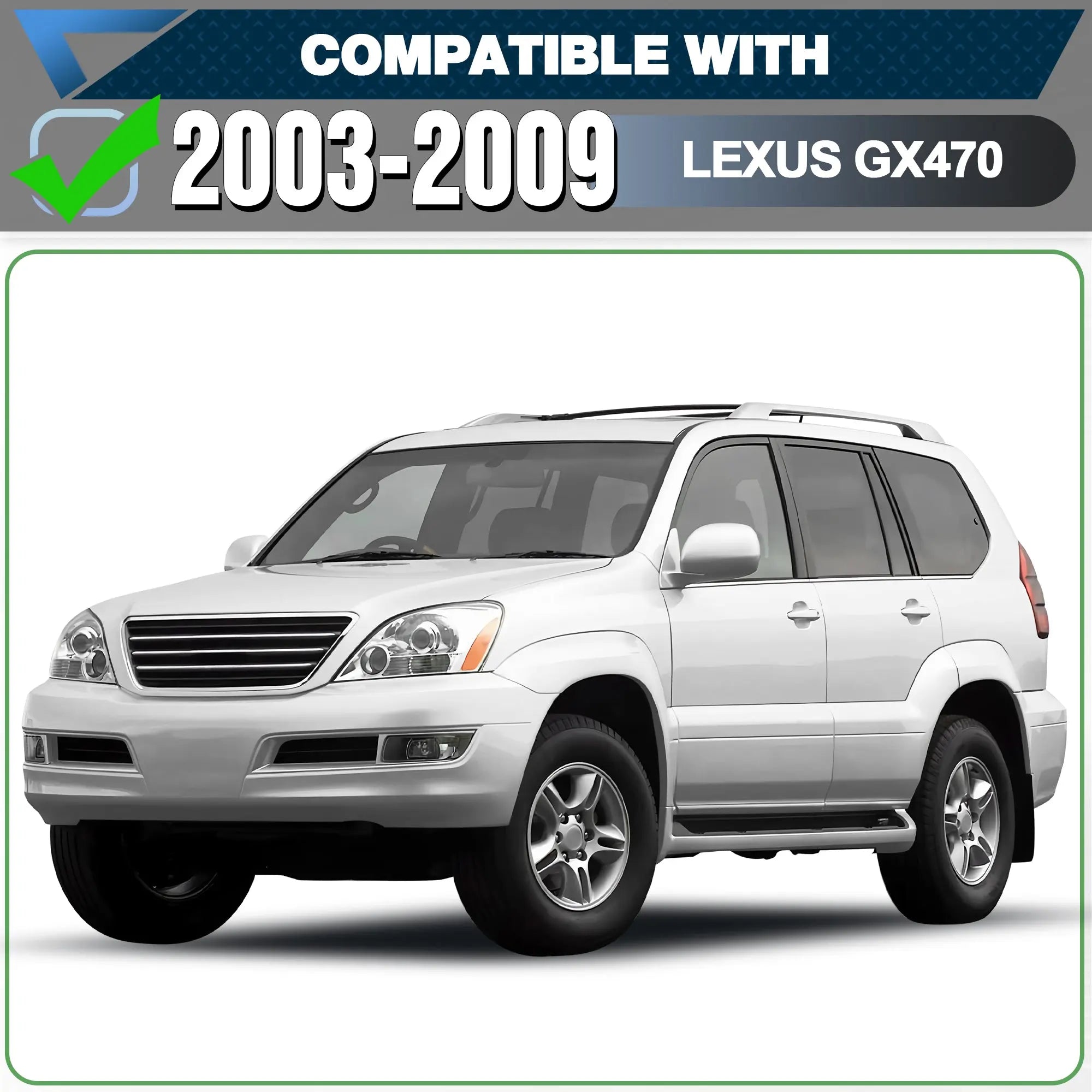 For 2003-2009 Lexus GX470 Running Boards Side Steps Black Car Nerf Bars GX470 Accessories - POFENZE