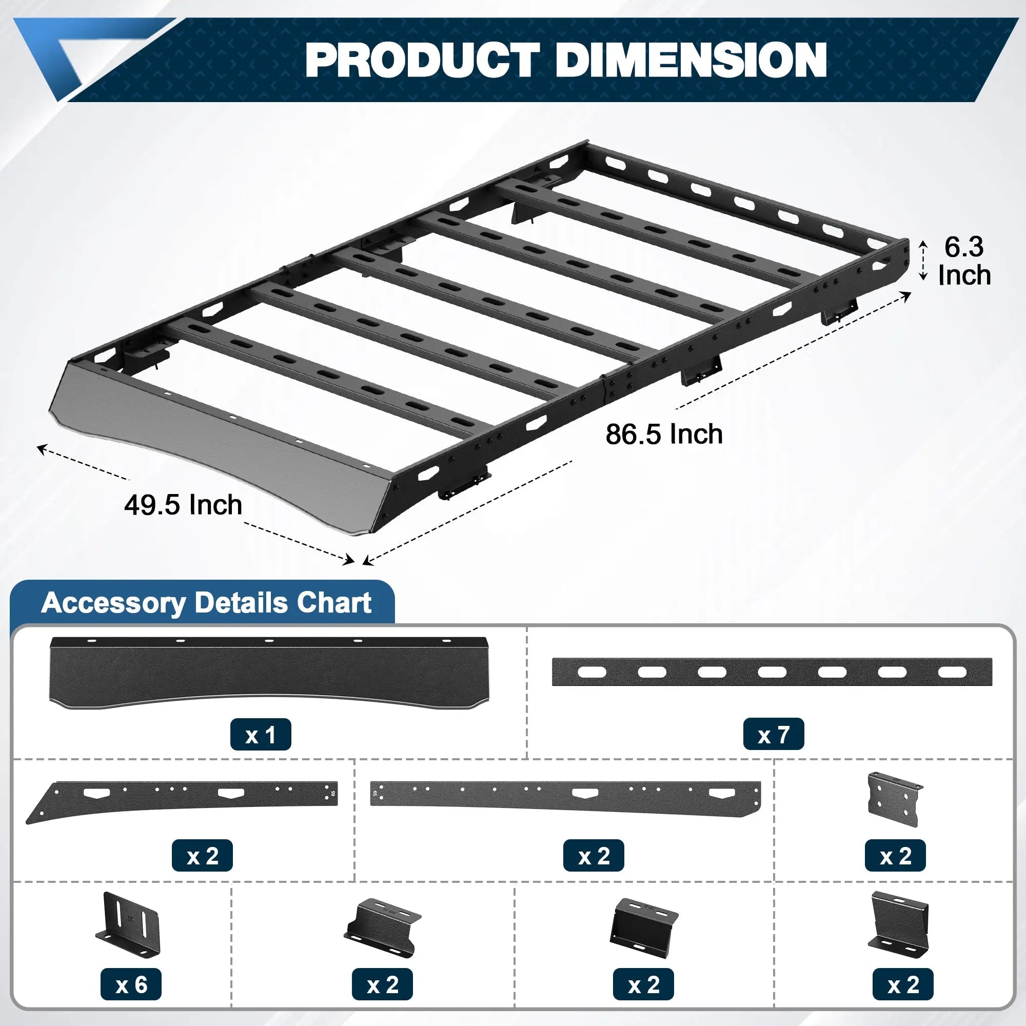 For 2020-2025 Ford Explorer Roof Rack Heavy Duty 69" Roof Rack for Ford Explorer 800LB Capacity Cargo Basket Carrier for Camping, Overlanding, Road Trip POFENZE