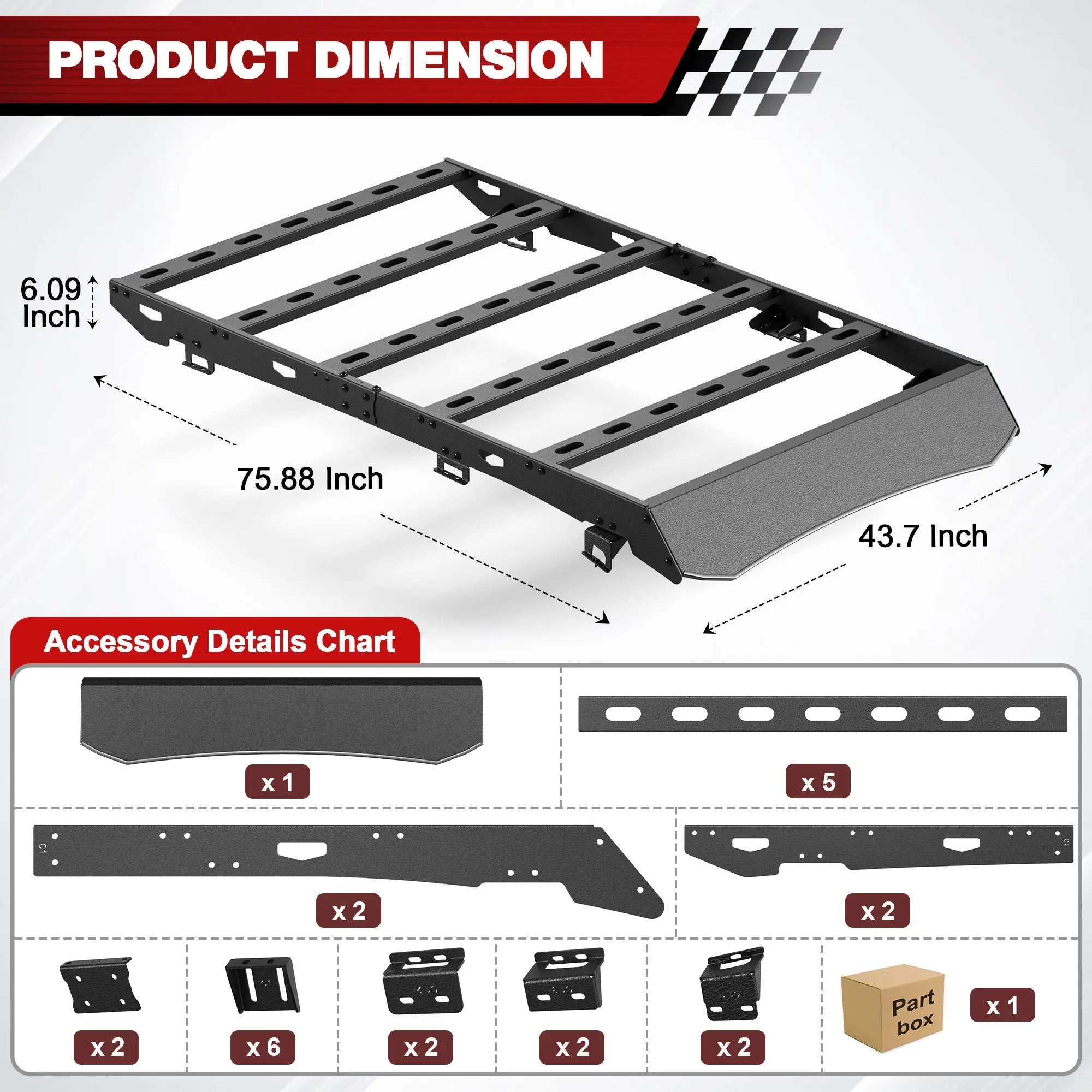 For Honda CRV 2012-2013-2014-2015-2016 Roof Rack SUV Cargo Carrier Easy Install for Overlanding, Ski and Family Trip - POFENZE