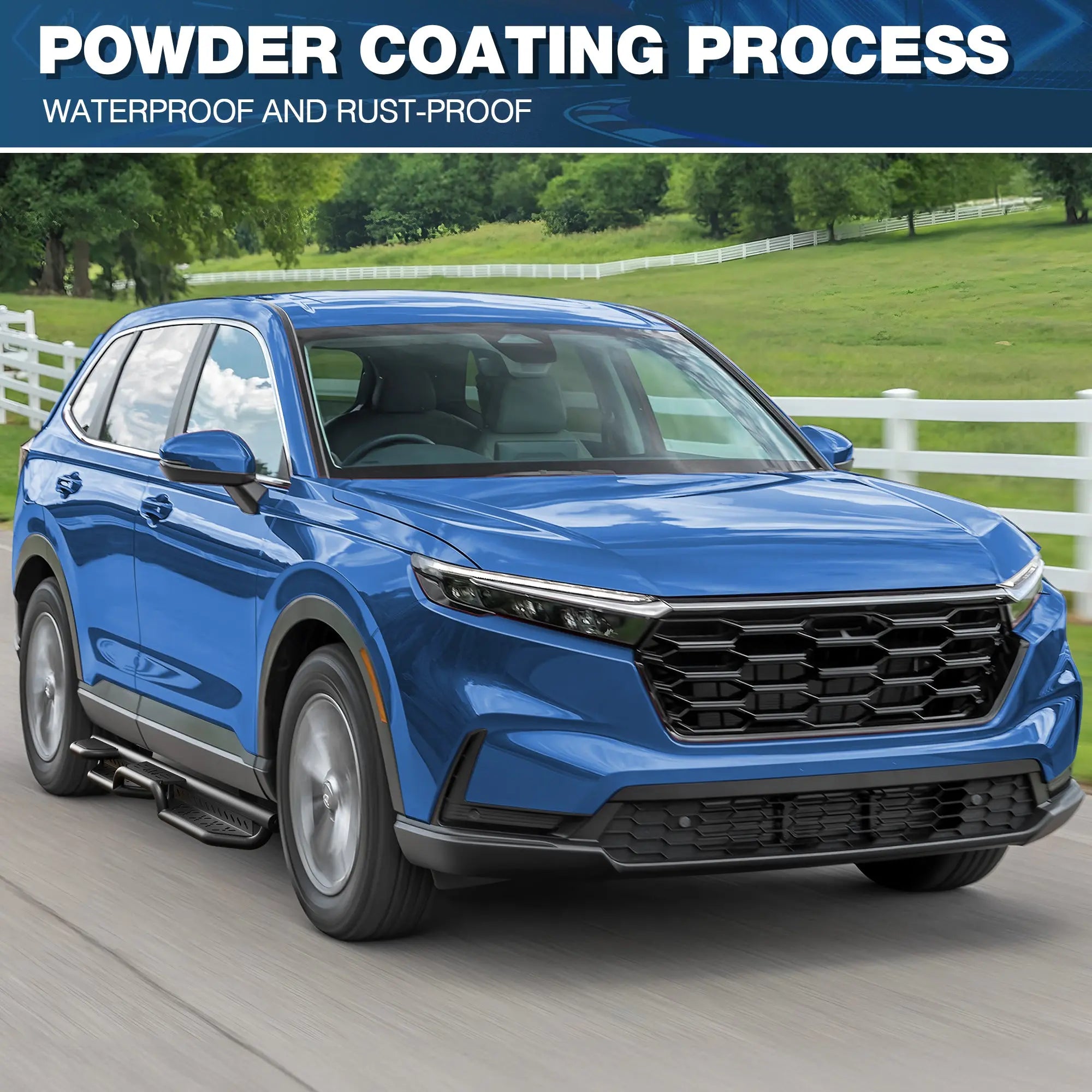 For Honda CRV 2023-2024-2025 Running Boards Side Steps Black Car Nerf Bars Honda CRV Accessories - POFENZE