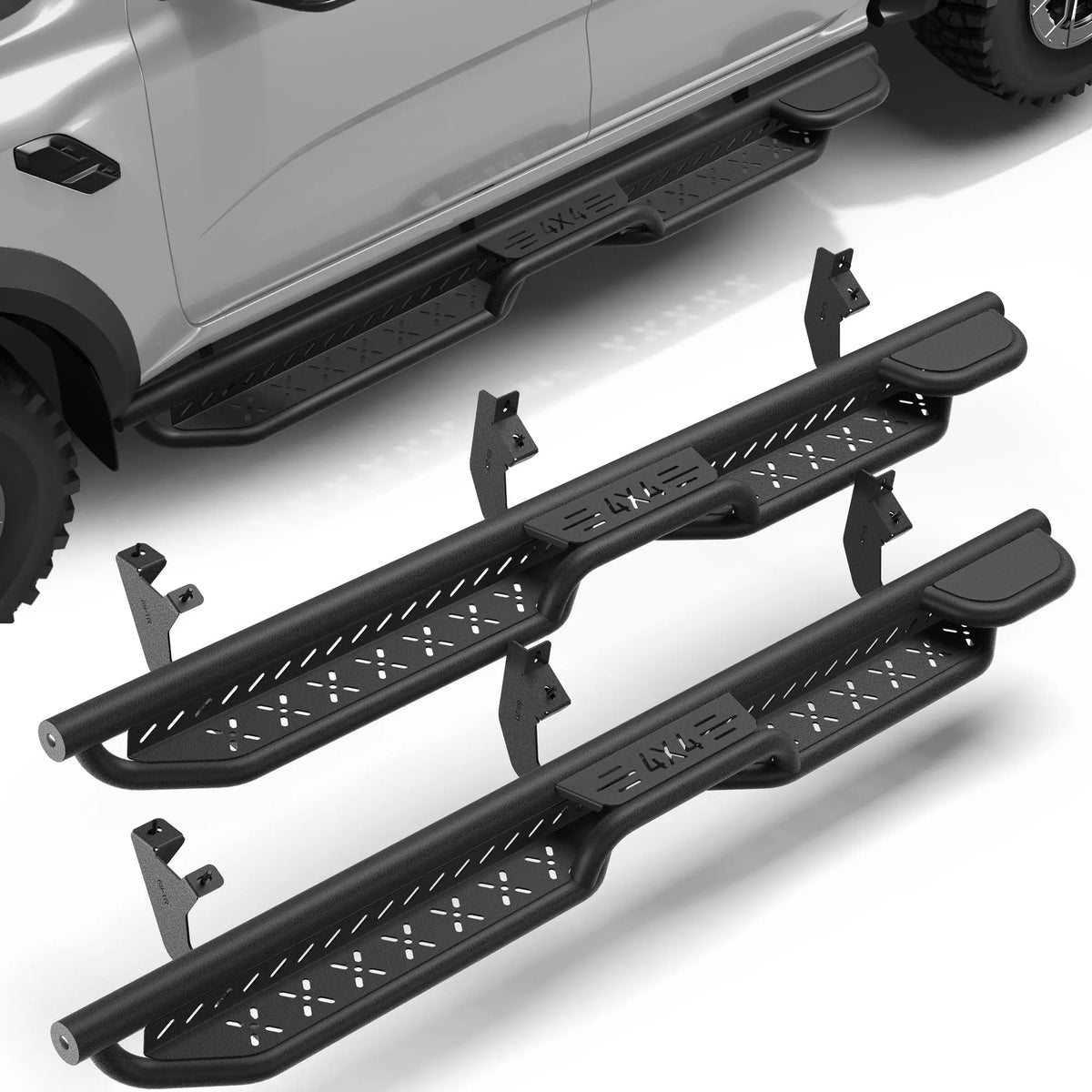 Ford Ranger Running Boards Side Steps for 2019-2026 Ford Ranger Super Crew Black Nerf Bars