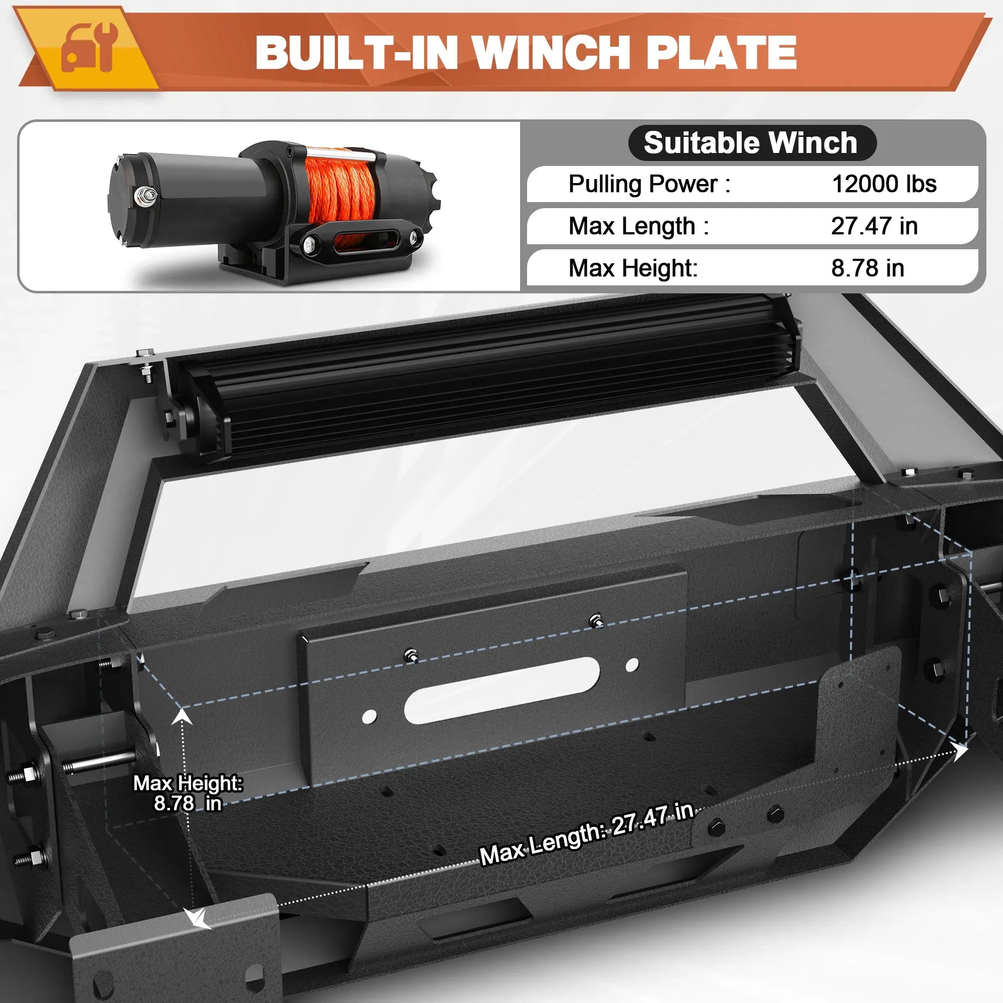 Front Bumper Compatible with F150 2015-2017 Truck Bumper for Ford F150 POFENZE
