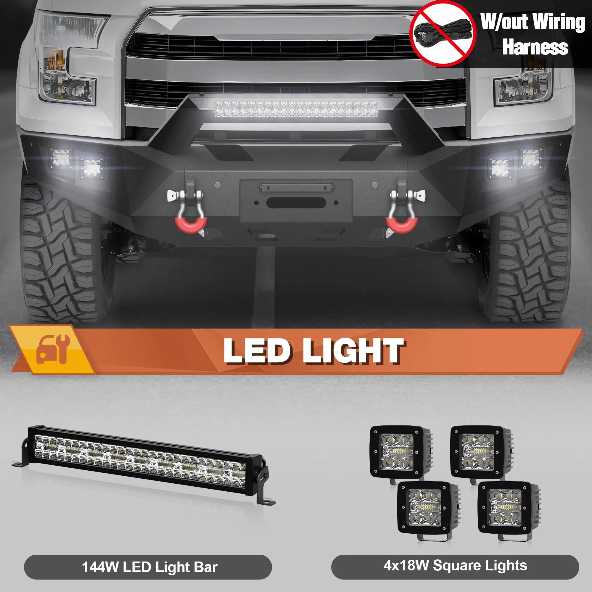 Front Bumper Compatible with F150 2015-2017 Truck Bumper for Ford F150 POFENZE