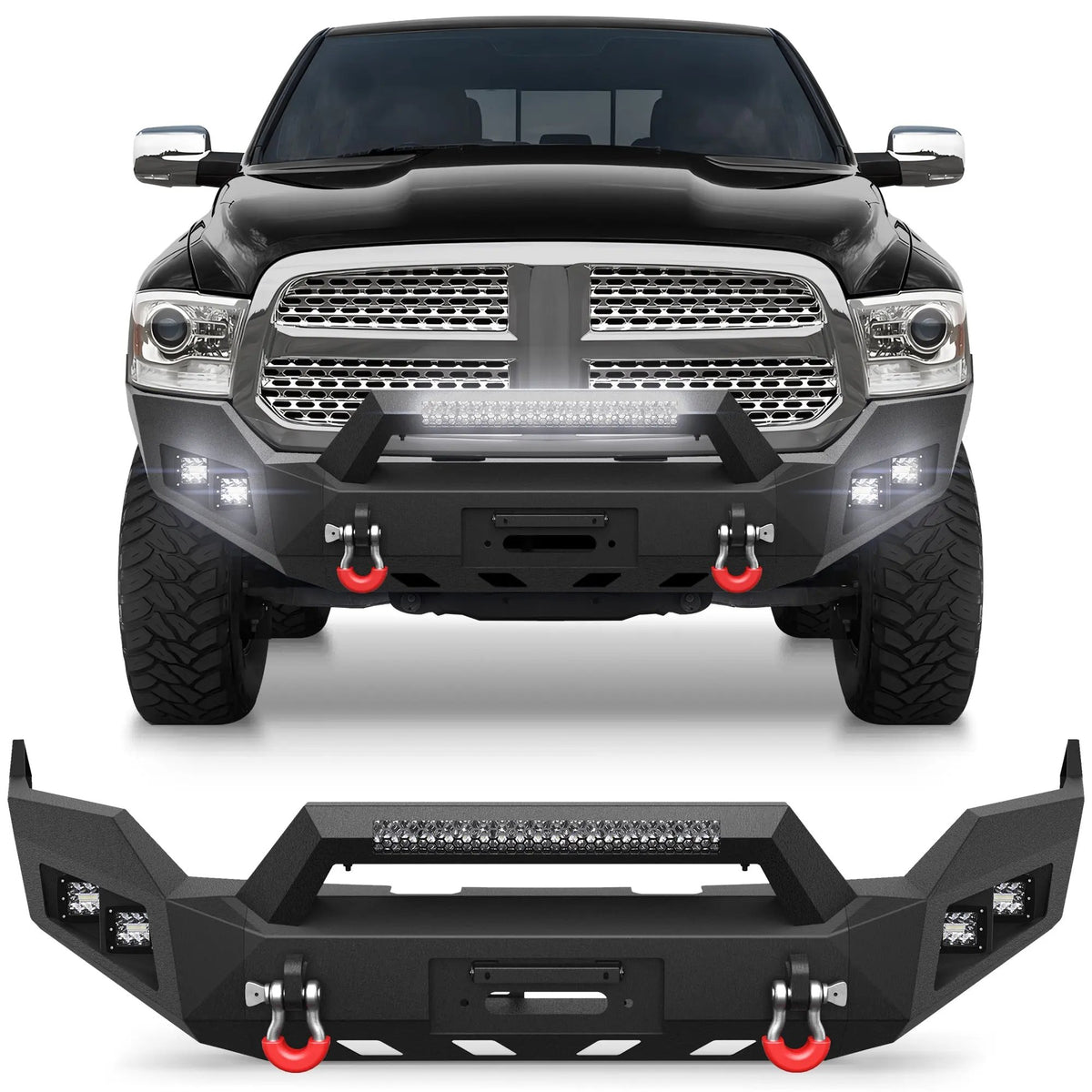 Front Bumper for 2013-2018 Ram 1500 and 2019-2023 Ram 1500 Classic Pickup POFENZE