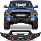 Front Bumper for 2021-2024 Ram 1500 TRX Pickup, w/Winch Plate, LED Lights, D-rings and License Plate Bracket (Ram 1500 TRX only) POFENZE