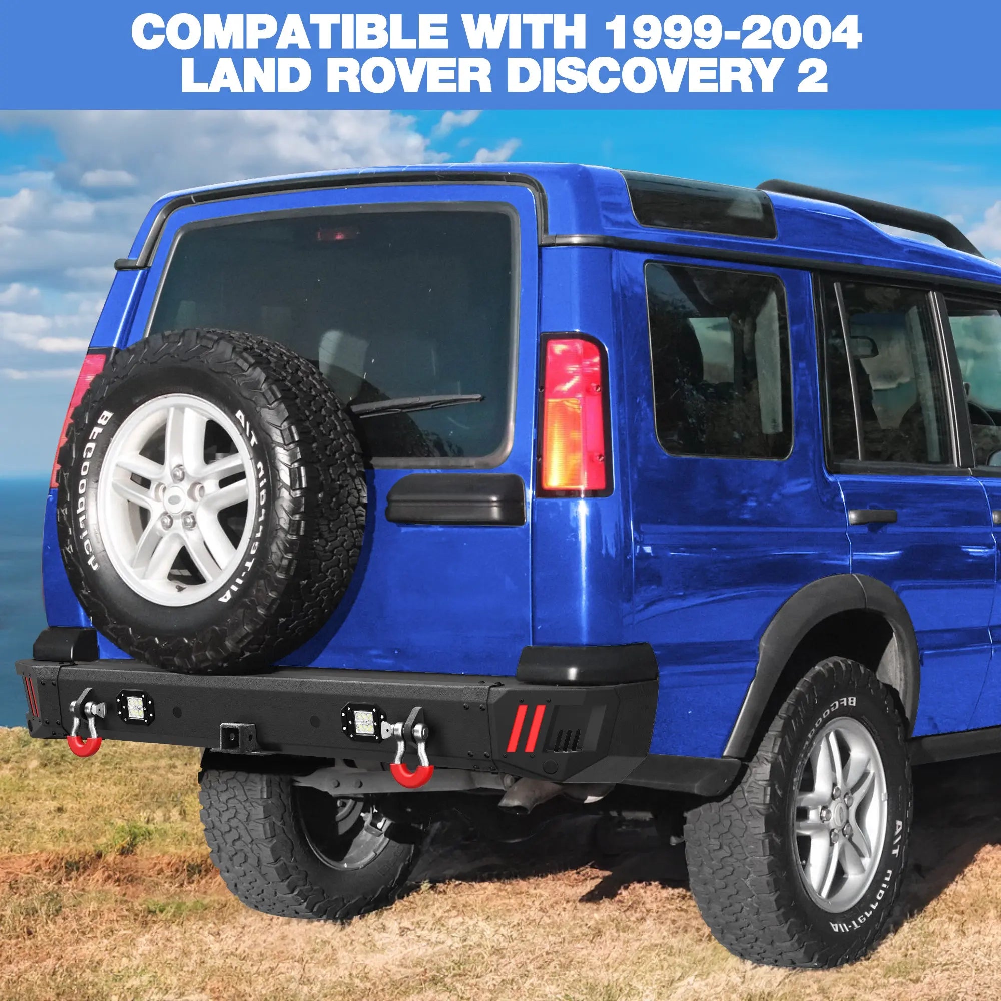 Front and Rear Bumper Set for 1999-2004 Land Rover Discovery Series II POFENZE
