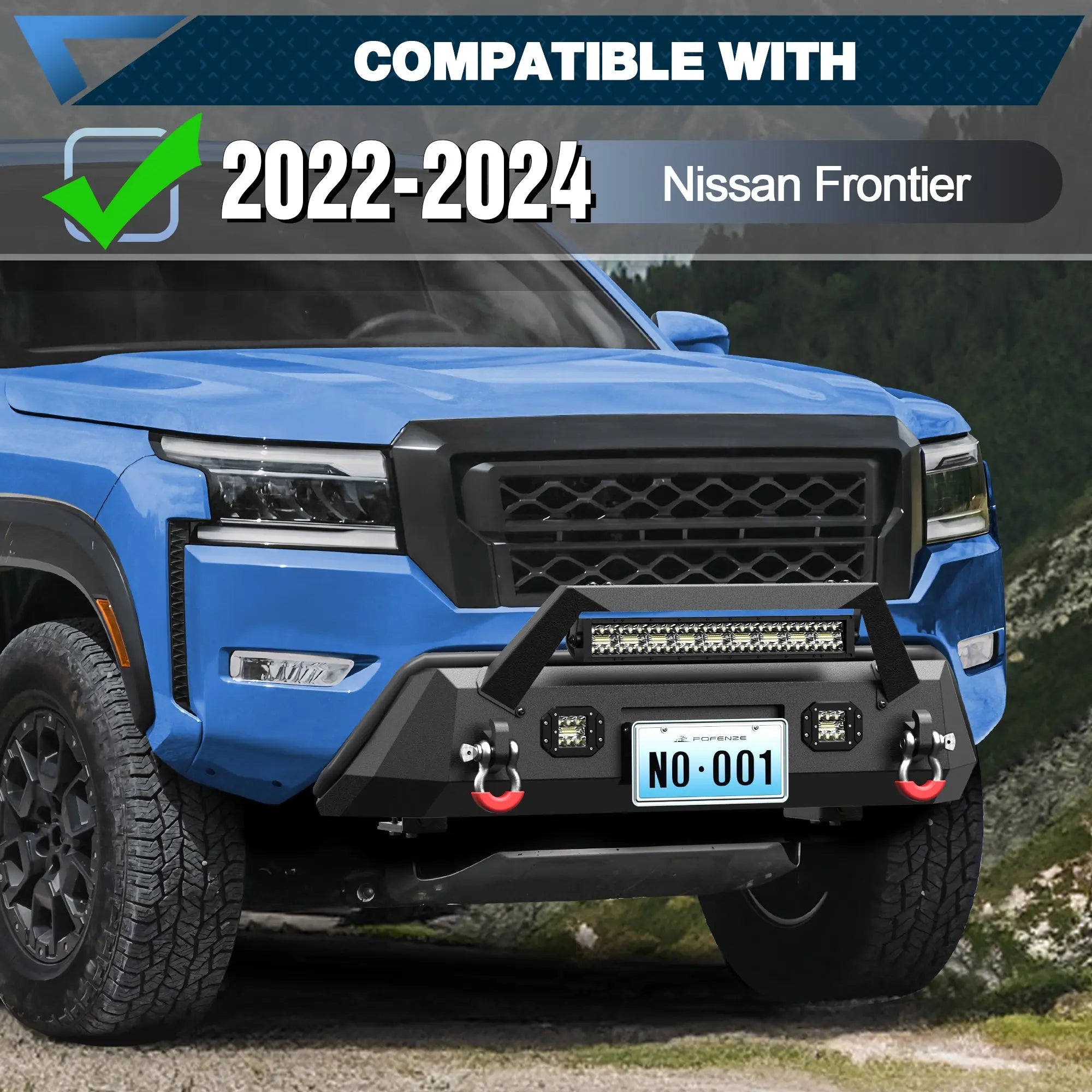 Frontier Front Bumper fits for 2022 2023 2024 Nissan Frontier - POFENZE