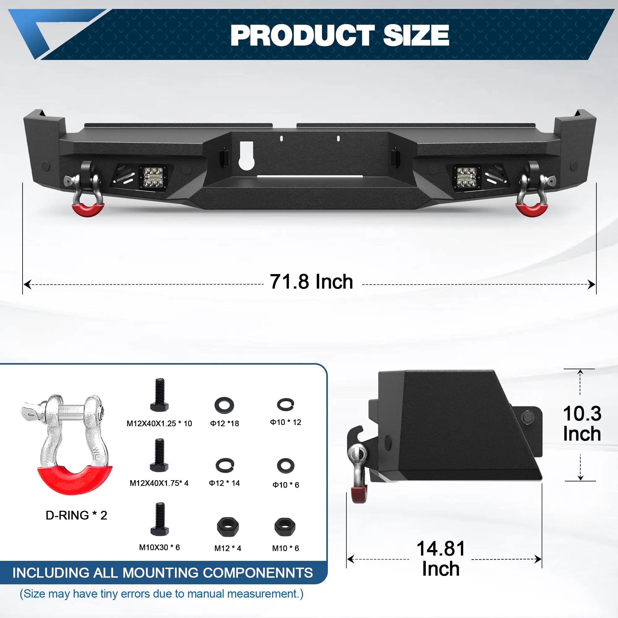 Frontier Rear Bumper for 2022 2023 2024 2025 2026 Nissan Frontier - POFENZE