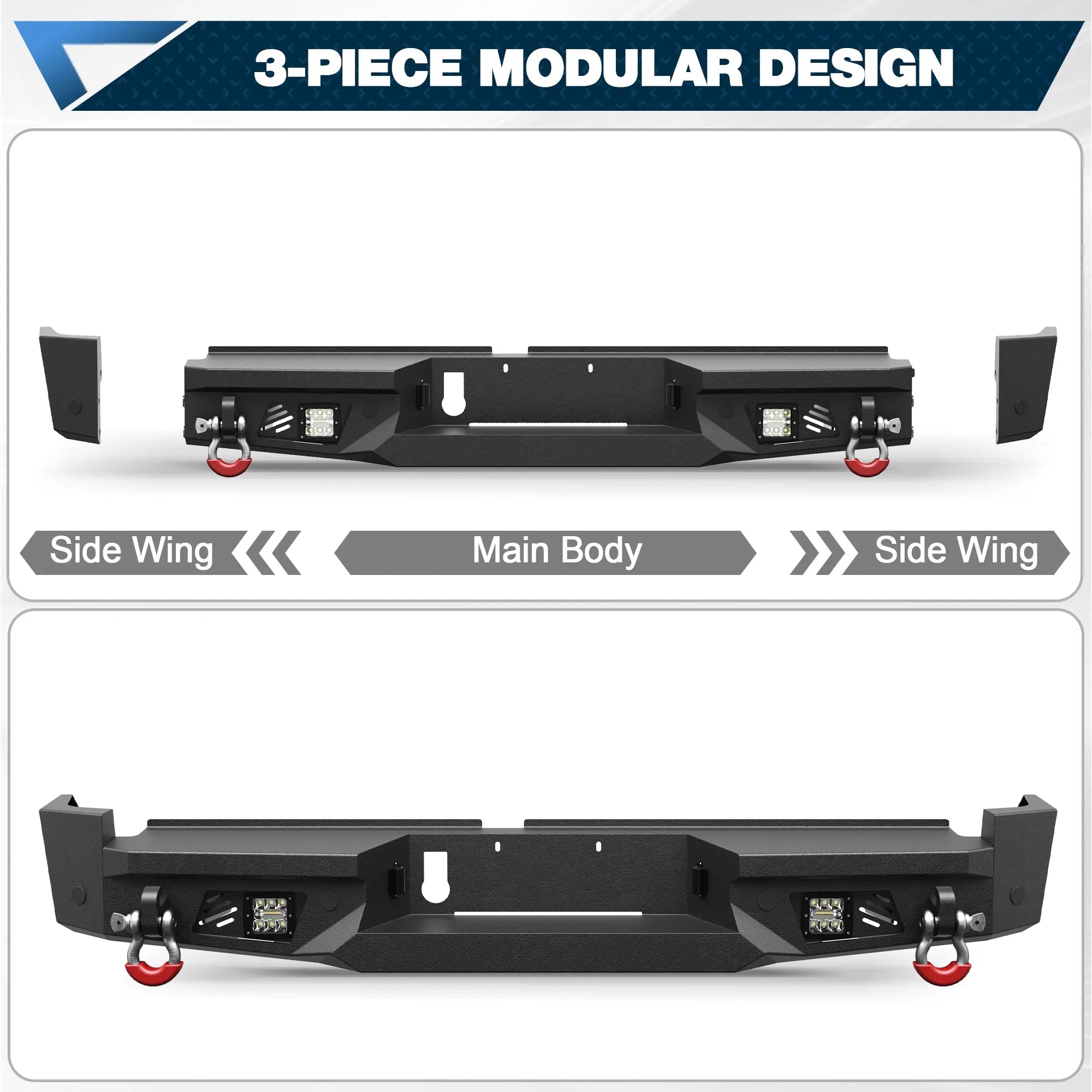 Frontier Rear Bumper for 2022 2023 2024 2025 2026 Nissan Frontier - POFENZE