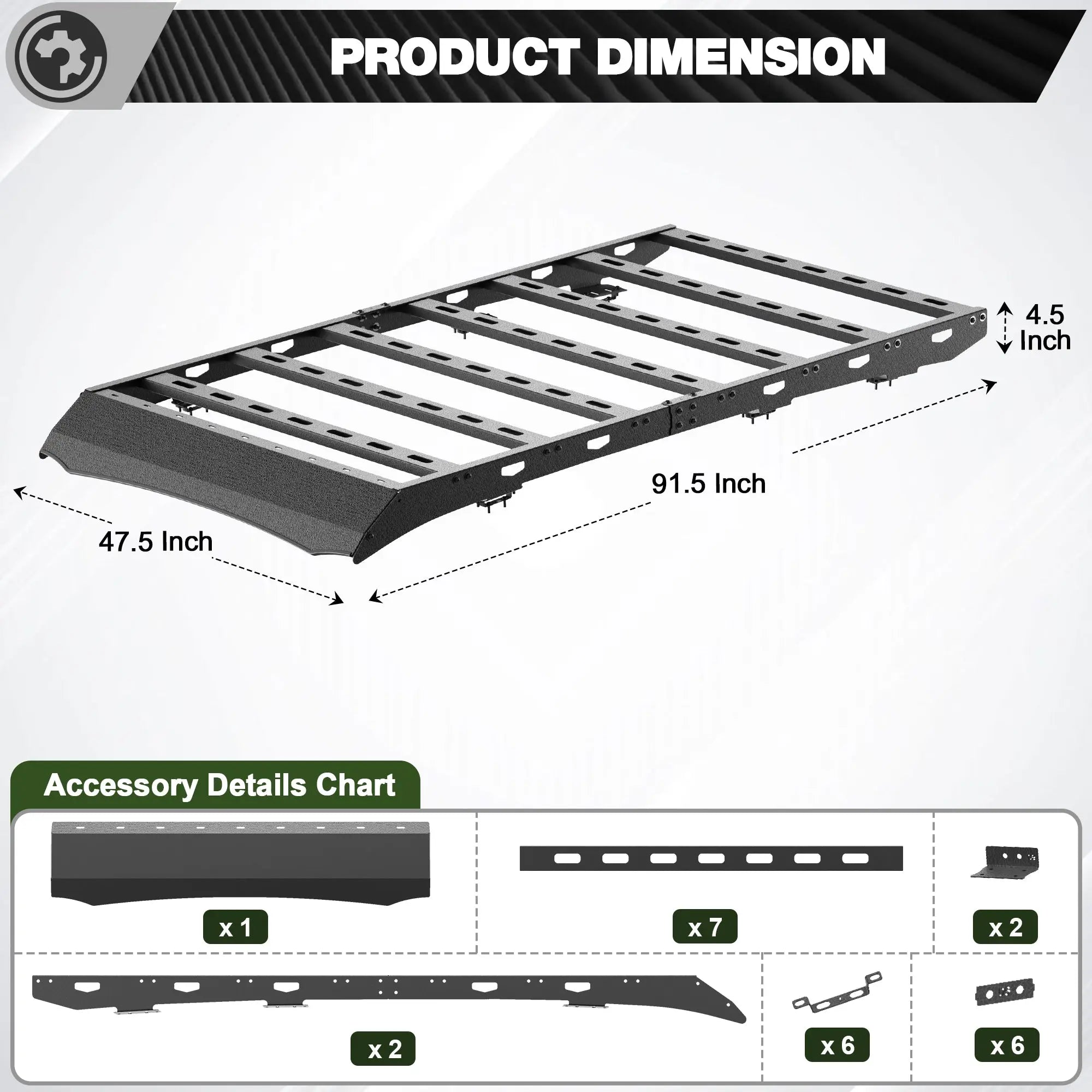 GX470 Roof Rack for 2003-2009 Lexus GX470 Easy Install Roof Rack Cargo Baskets POFENZE