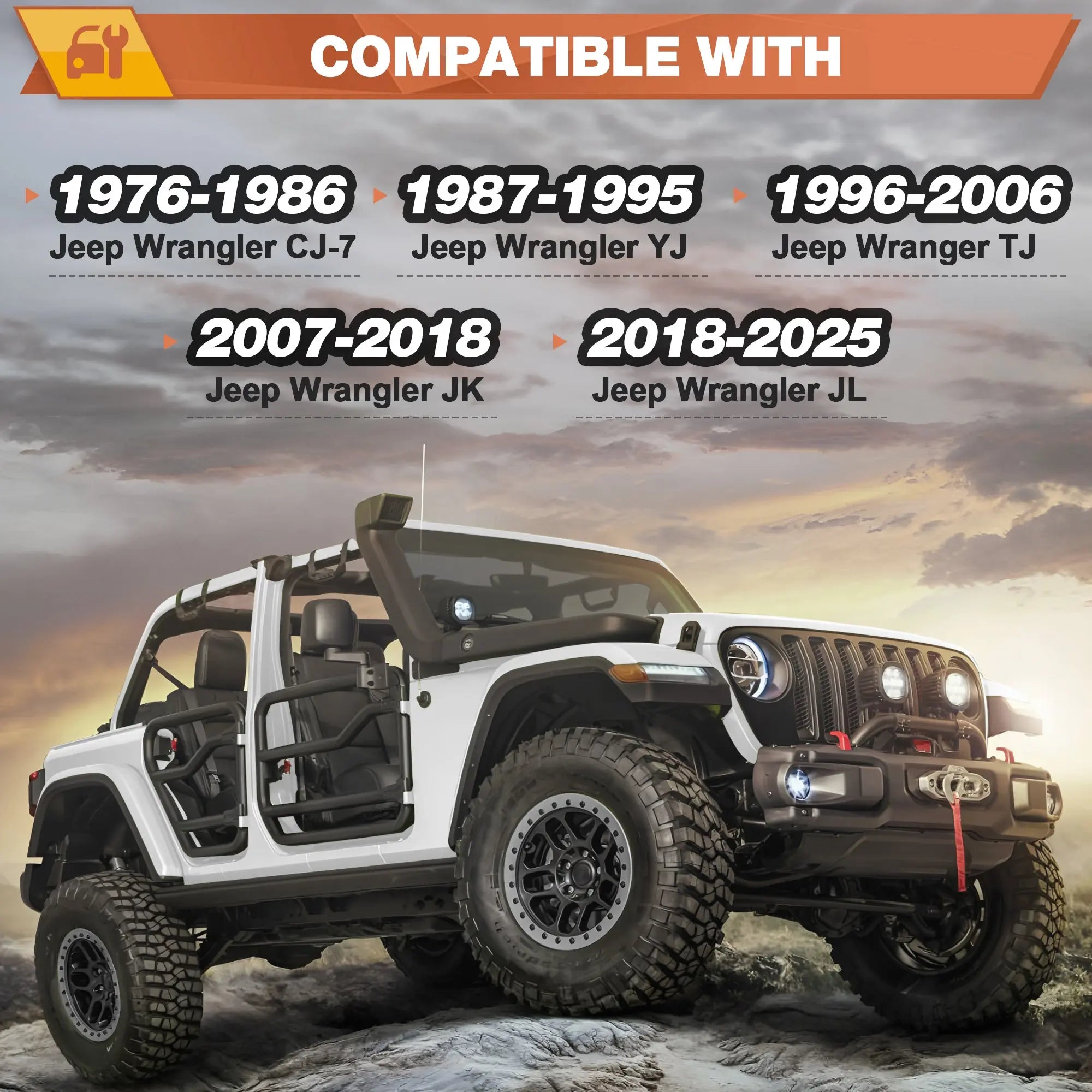 Hardtop Storage Rack, Sliding 3-Piece Storage System Fits for Jeep Wrangler CJ-7 YJ TJ JK JL 1976-2025, Upgrade Hard Top Carrier and Roof Storage POFENZE