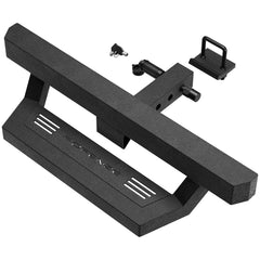 Hitch Step Fit for 2" Hitch Receiver with 2" Towing Receiver with Pin Lock Bumper Protector Textured Black & Strong Steel Construction POFENZE